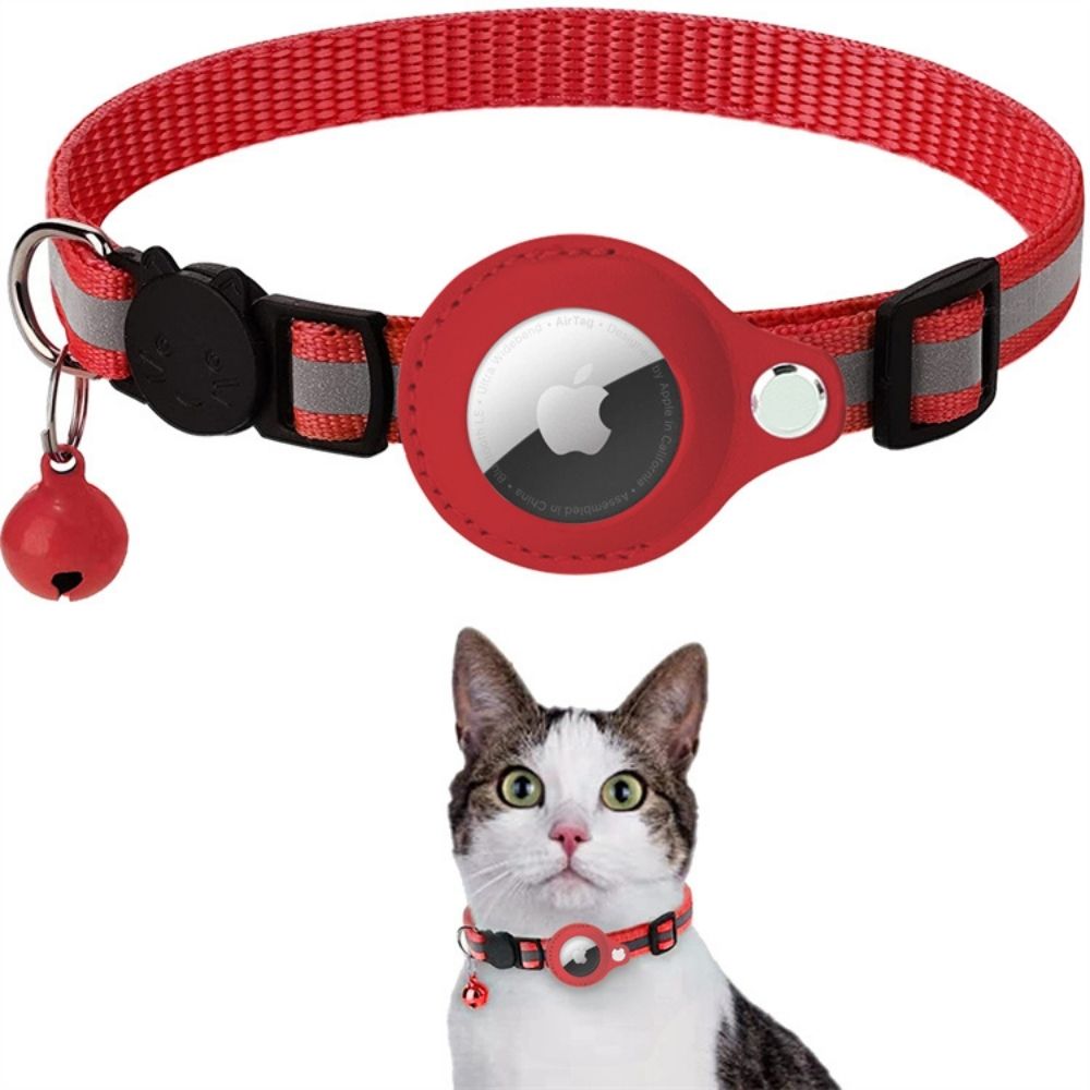 Milo collare per gatti con chiusura di sicurezza, riflettente e con supporto per AirTag
