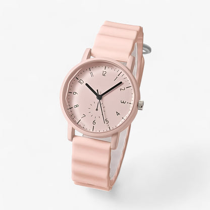 Orologio Jelly Mina, colorato al quarzo con cinturino in silicone ondulato