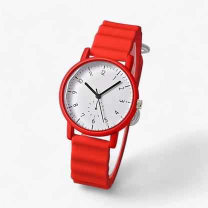 Orologio Jelly Mina, colorato al quarzo con cinturino in silicone ondulato