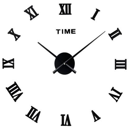Moderne geometrische DIY-Wanduhr mit 3D-Acryl-Spiegeldesign