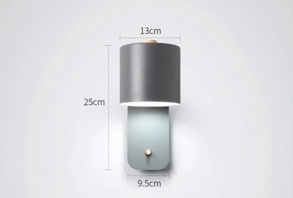 Moderna lampada da parete LED con interruttore per interni