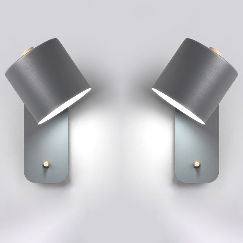 Moderna lampada da parete LED con interruttore per interni