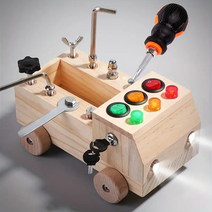 Montessori-Aktivitätsbrett aus Holz, Lernspielzeug für Kinder
