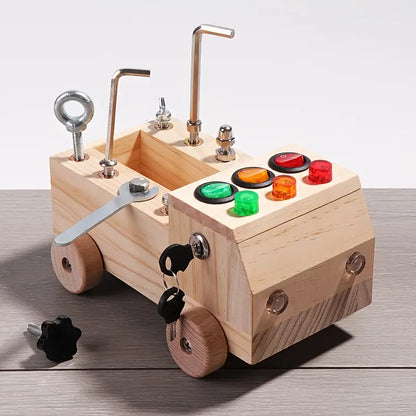 Montessori-Aktivitätsbrett aus Holz, Lernspielzeug für Kinder