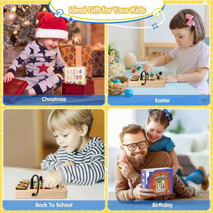 Montessori-Aktivitätsbrett mit Licht und Schaltern für Kinder von 1-6 Jahren