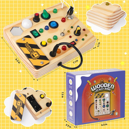 Montessori-Steckbrett mit LED-Licht für Kleinkinder und zum Lernen, 1-6 Jahre