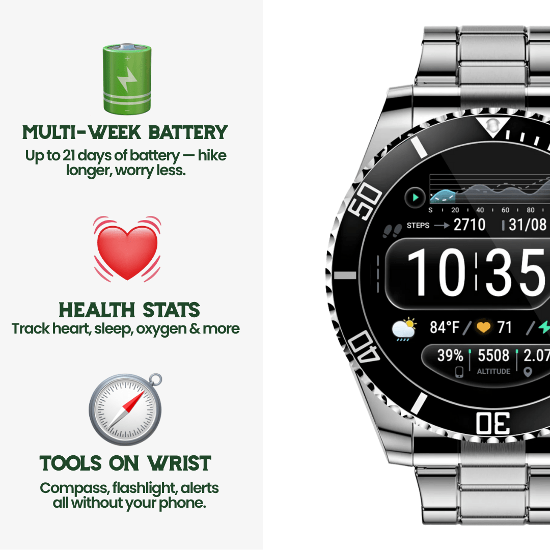 Nexos Pro taktische Smartwatch mit GPS und Gesundheitsüberwachung