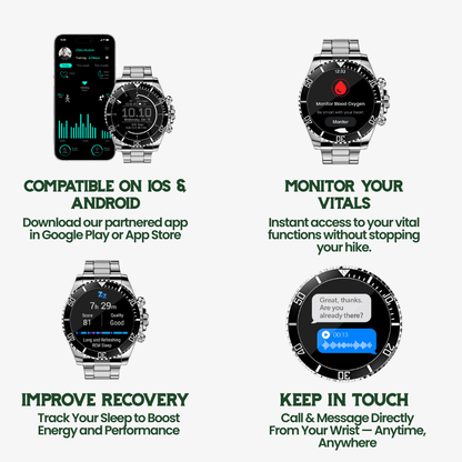 Nexos Pro taktische Smartwatch mit GPS und Gesundheitsüberwachung