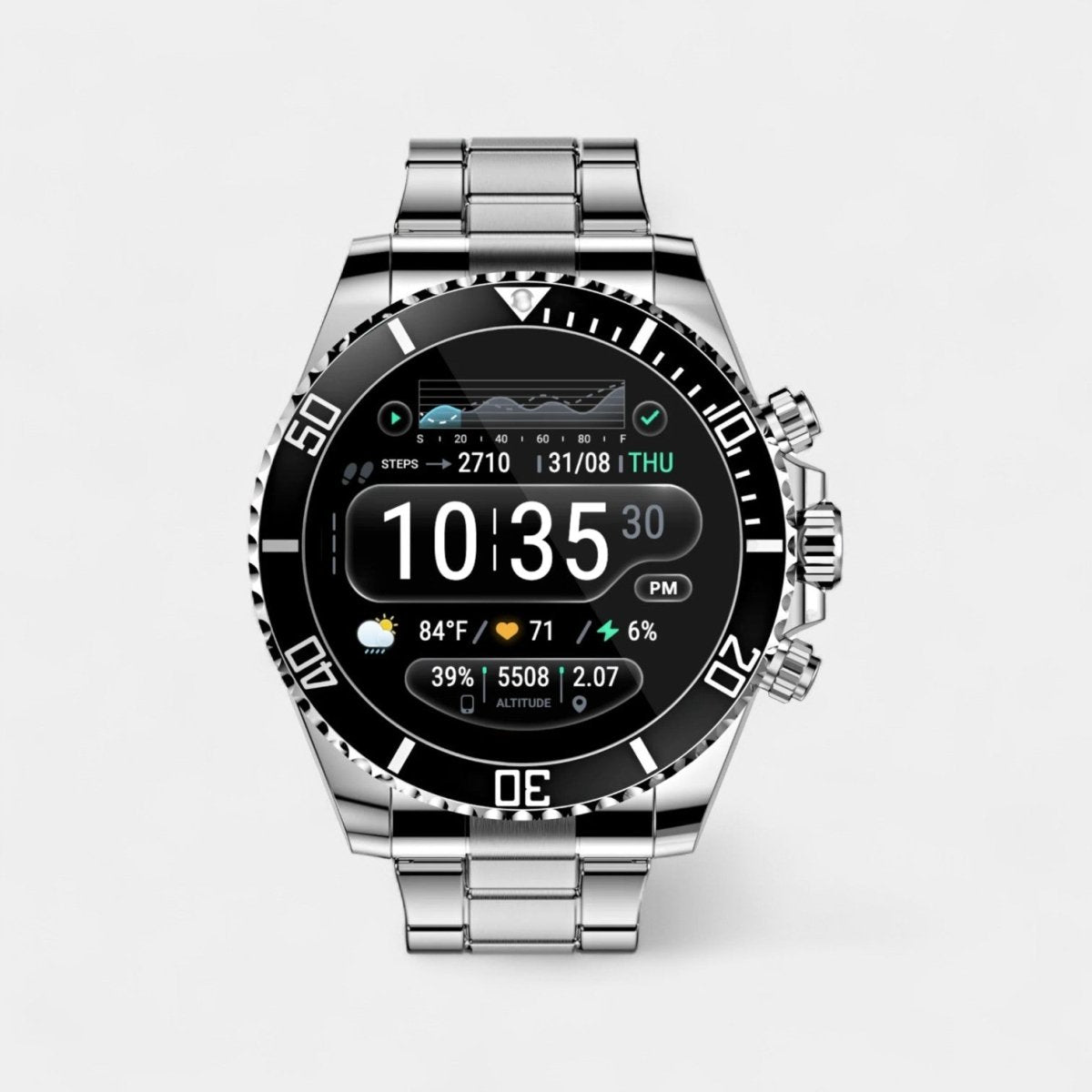 Nexos Pro taktische Smartwatch mit GPS und Gesundheitsüberwachung