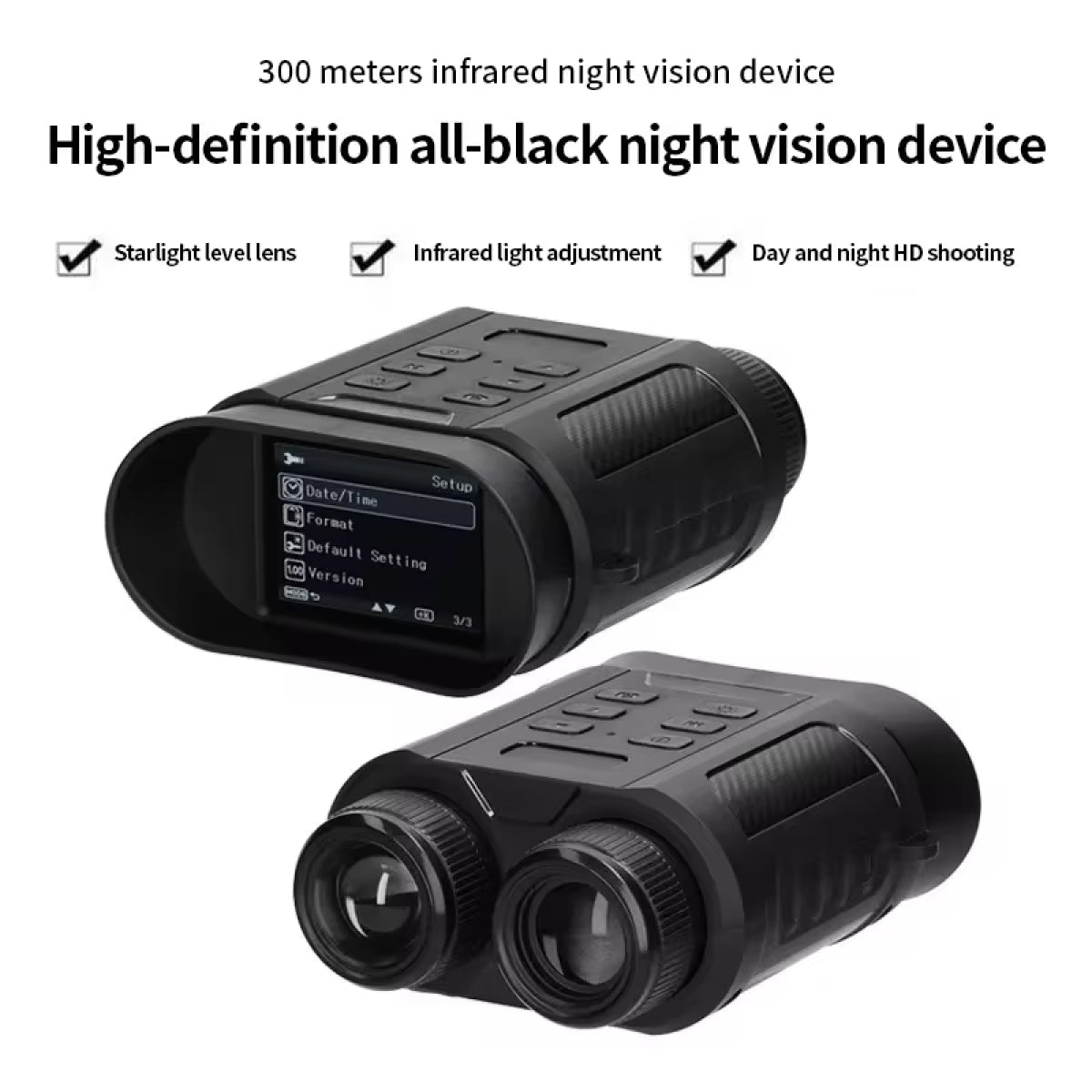 Binocolo per visione notturna con fotocamera a infrarossi e funzione di registrazione