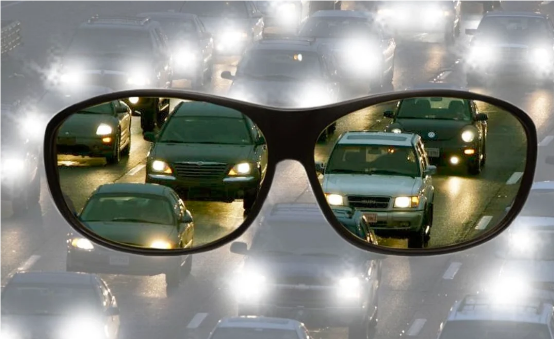 NoctiVision Nachtfahrbrille mit Antireflexlinsen für klarere Sicht im Dunkeln