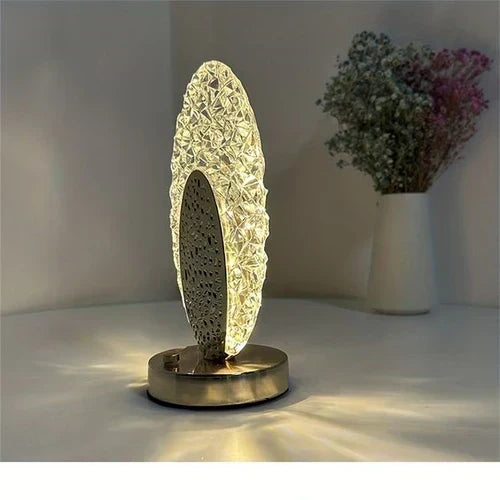 Lampada da tavolo decorativa PeacockLuxe con illuminazione LED regolabile