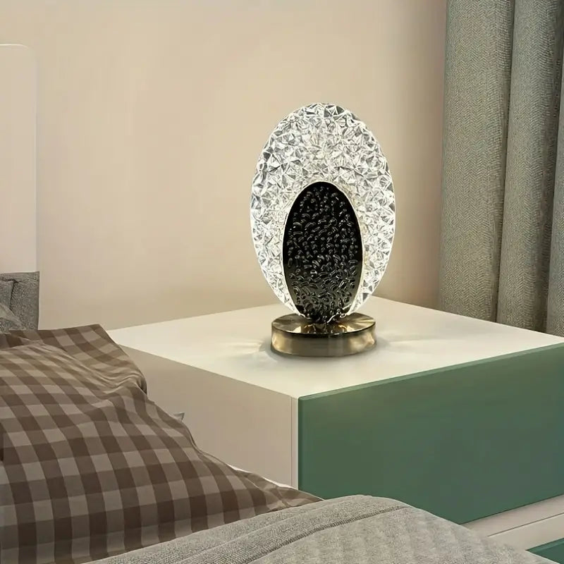 Lampada da tavolo decorativa PeacockLuxe con illuminazione LED regolabile