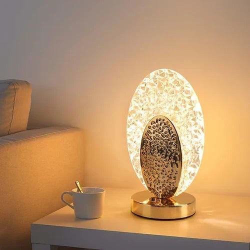 Lampada da tavolo decorativa PeacockLuxe con illuminazione LED regolabile