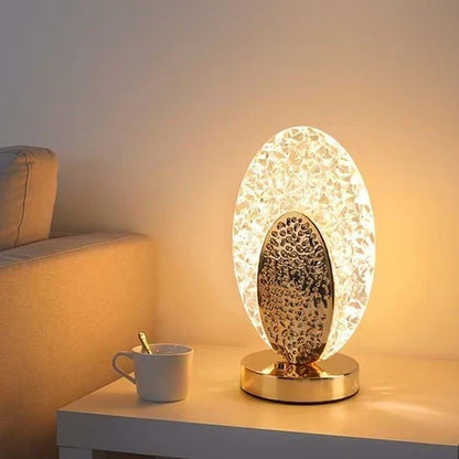 Lampada da tavolo decorativa PeacockLuxe con illuminazione LED regolabile