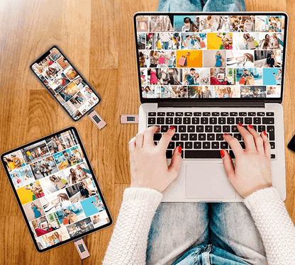 PhoneStick snelle back-upschijf voor foto's en video's met opslag op meerdere apparaten