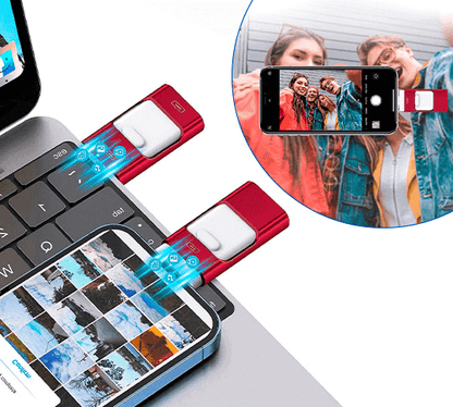PhoneStick snelle back-upschijf voor foto's en video's met opslag op meerdere apparaten
