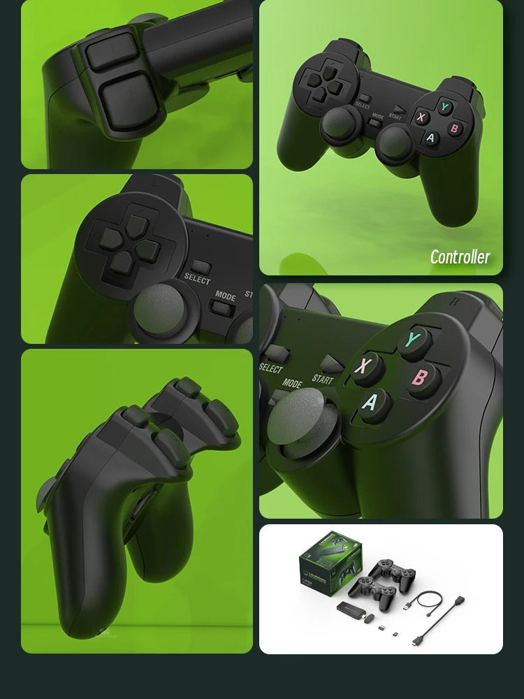 Console per videogiochi retrò PixelDrive con 2 controller wireless e 64 GB