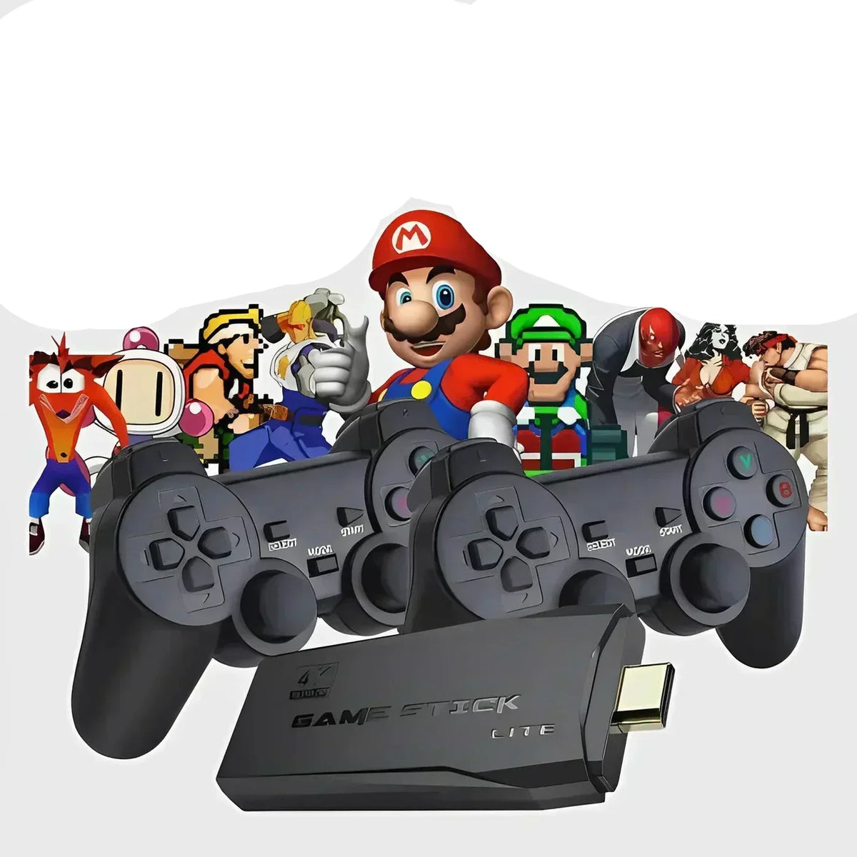 Console per videogiochi retrò PixelDrive con 2 controller wireless e 64 GB