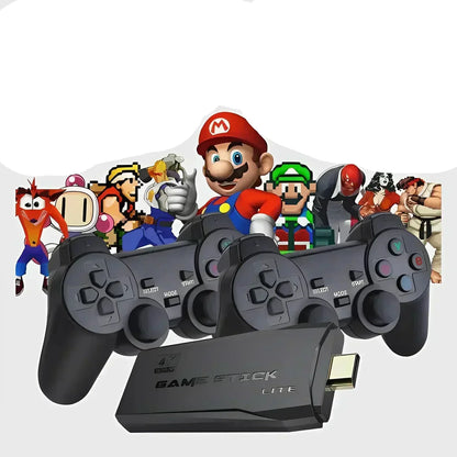 Console per videogiochi retrò PixelDrive con 2 controller wireless e 64 GB