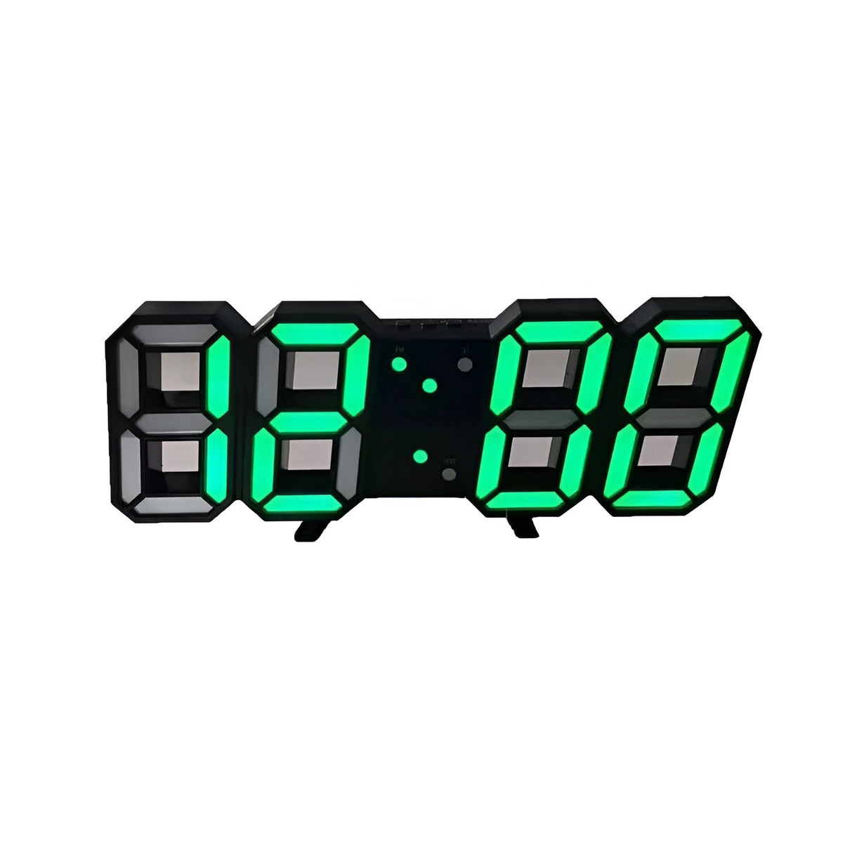 PixelTime 3D led-digitale wandklok met temperatuur, datum en alarm