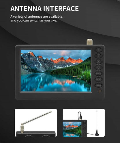 TV LED mini portatile da 9" con batteria ricaricabile e schermo widescreen