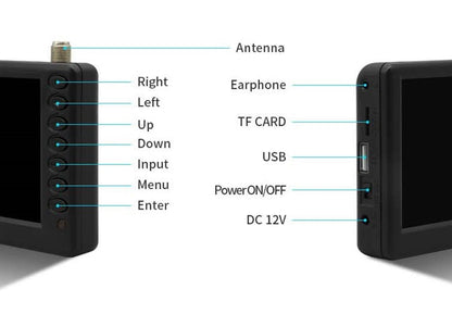 TV LED mini portatile da 9" con batteria ricaricabile e schermo widescreen