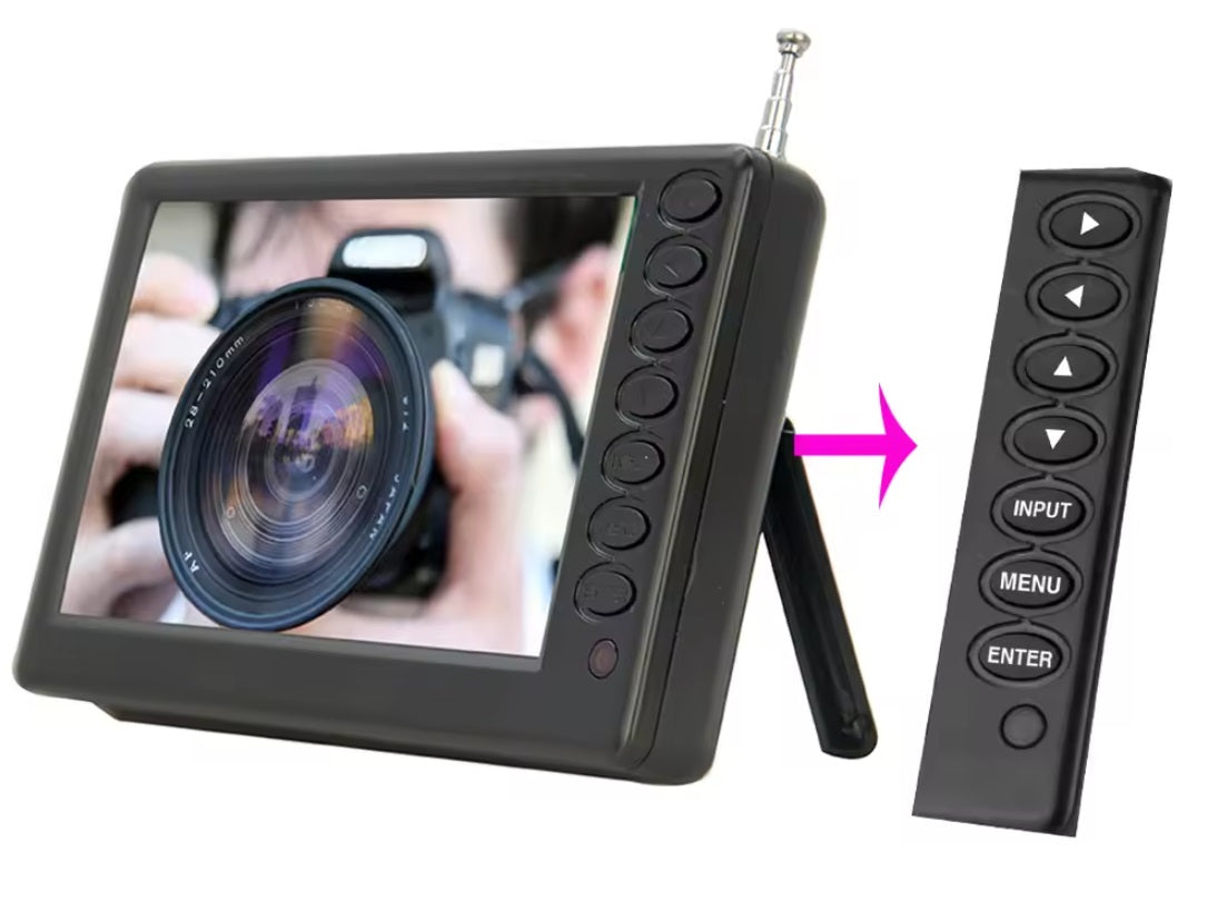 TV LED mini portatile da 9" con batteria ricaricabile e schermo widescreen