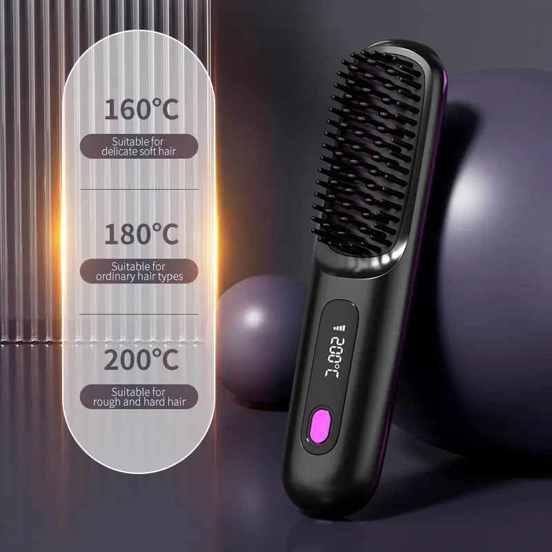 Spazzola portatile per lisciare e distendere i capelli