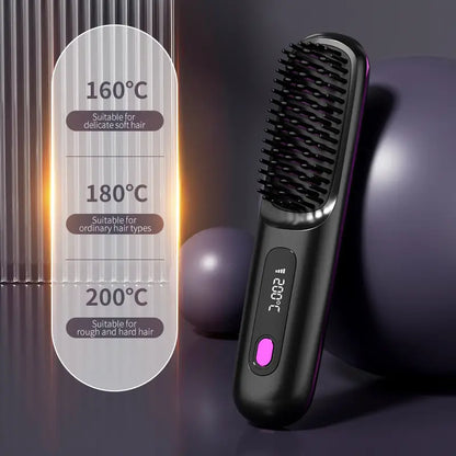 Spazzola portatile per lisciare e distendere i capelli