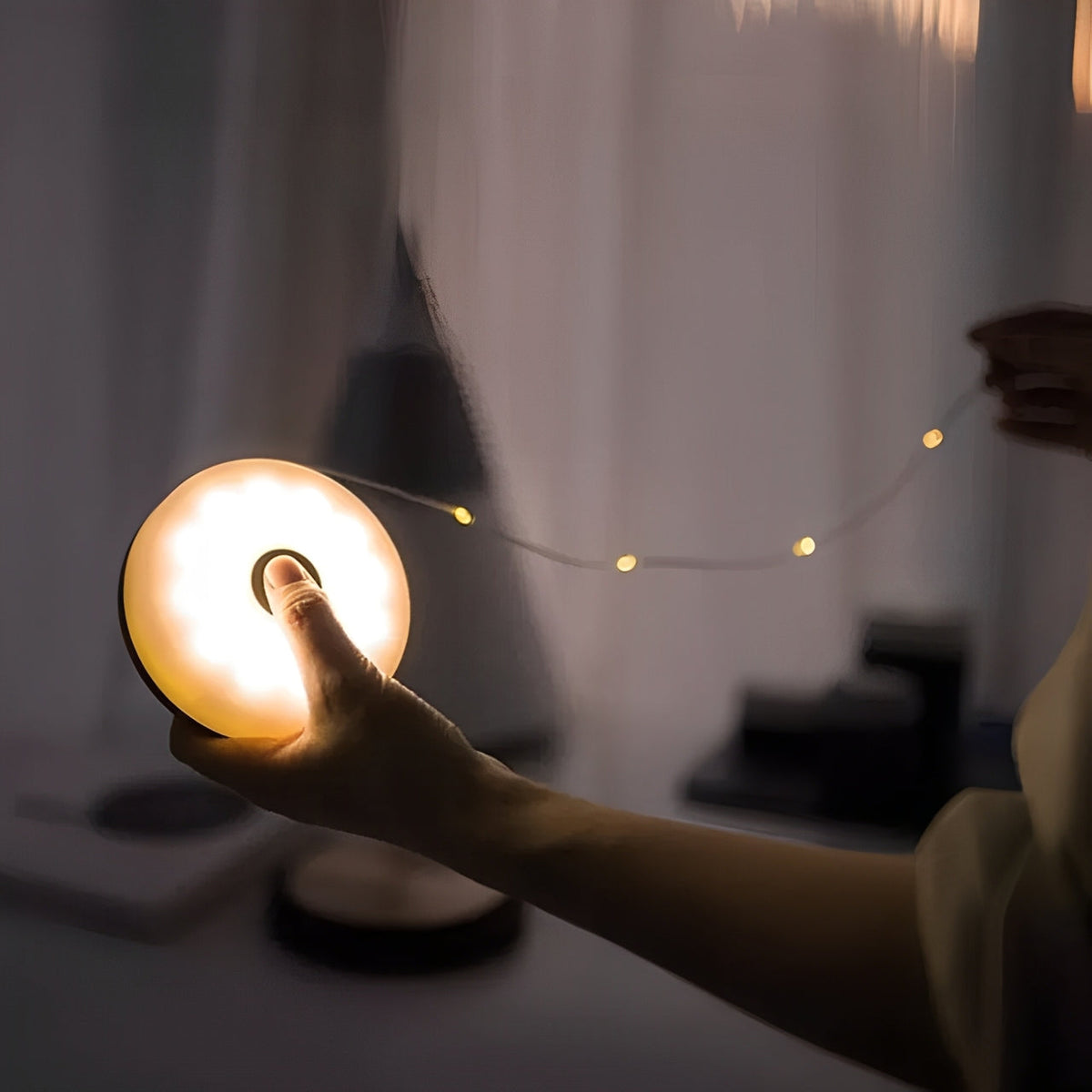 Draagbare ledlichtslinger voor op de camping, oplaadbaar via USB, waterdicht, 10 m