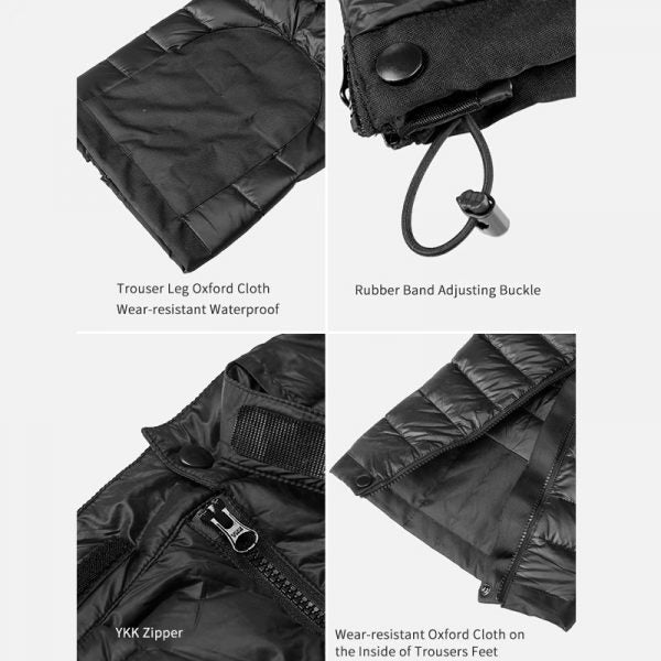 Premium donsbroek met ganzendons voor outdooractiviteiten, skiën en extreme kou