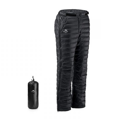 Premium donsbroek met ganzendons voor outdooractiviteiten, skiën en extreme kou