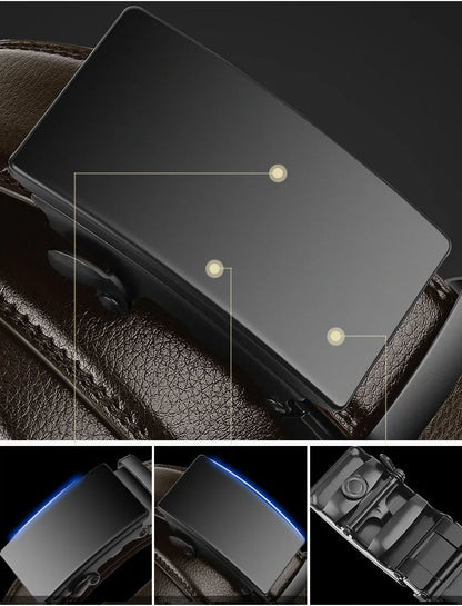 Cintura premium da uomo in pelle PU – Fibbia automatica