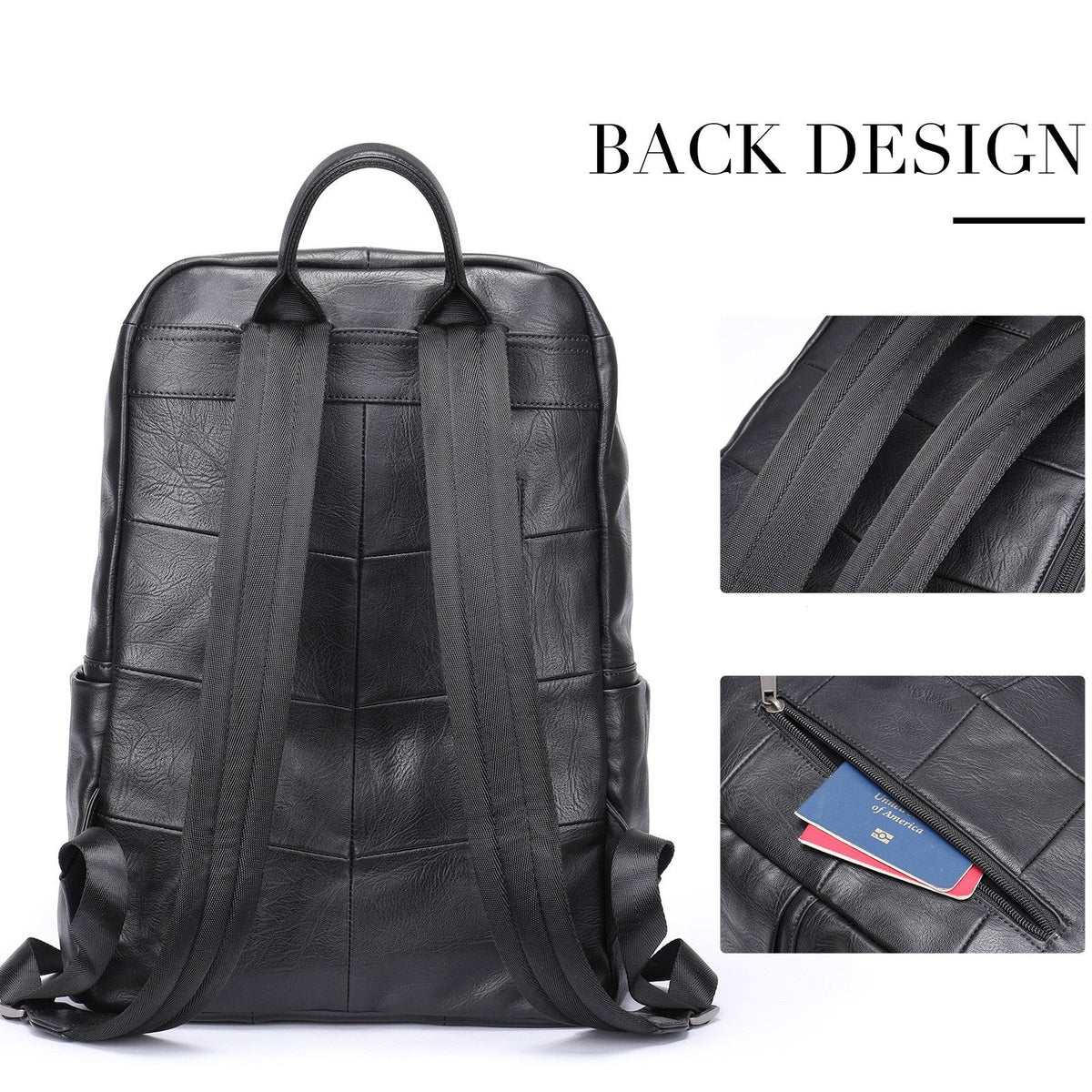 Prestige Voyager leren rugzak voor een laptop van 15,6 inch met ruim ontwerp