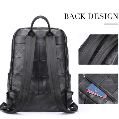 Prestige Voyager leren rugzak voor een laptop van 15,6 inch met ruim ontwerp