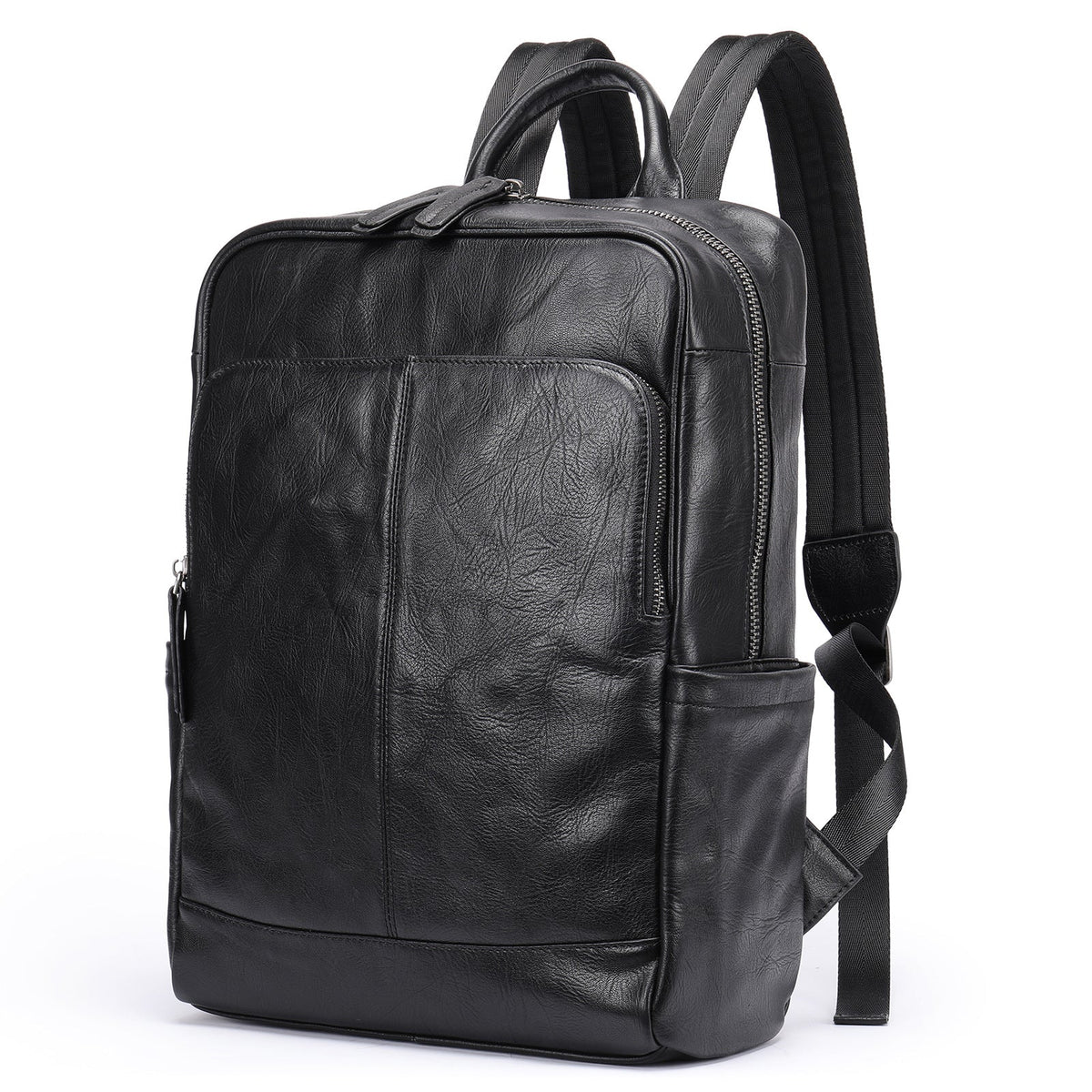 Prestige Voyager leren rugzak voor een laptop van 15,6 inch met ruim ontwerp