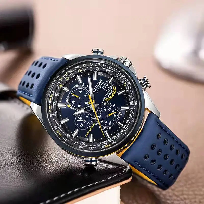 Quarz-Chronograph für Herren aus Edelstahl, wasserdichte Armbanduhr