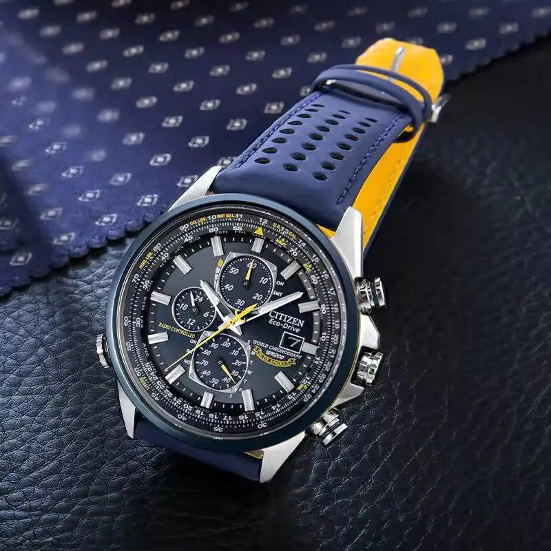 Quarz-Chronograph für Herren aus Edelstahl, wasserdichte Armbanduhr