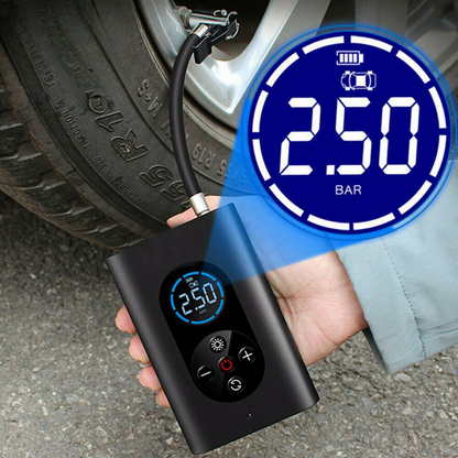 Compressore d'aria elettrico per pneumatici QuickAir con display digitale e senza fili