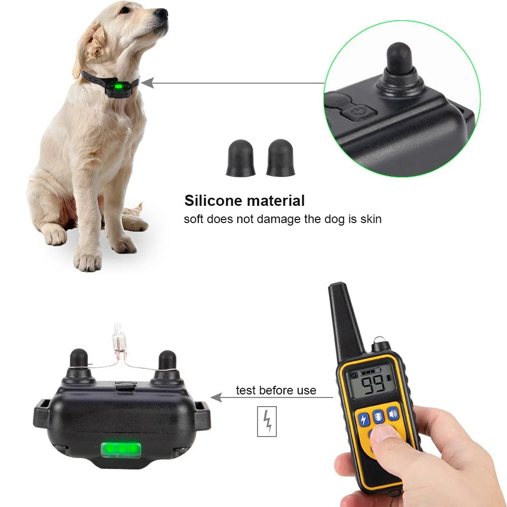 Wiederaufladbares Antibell-Hundehalsband mit Fernbedienung und wasserdichtem Design