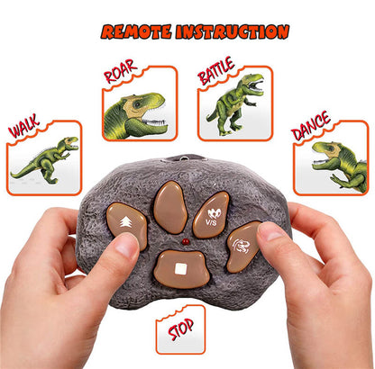 Giocattolo dinosauro T-Rex telecomandato con luci LED e ruggiti
