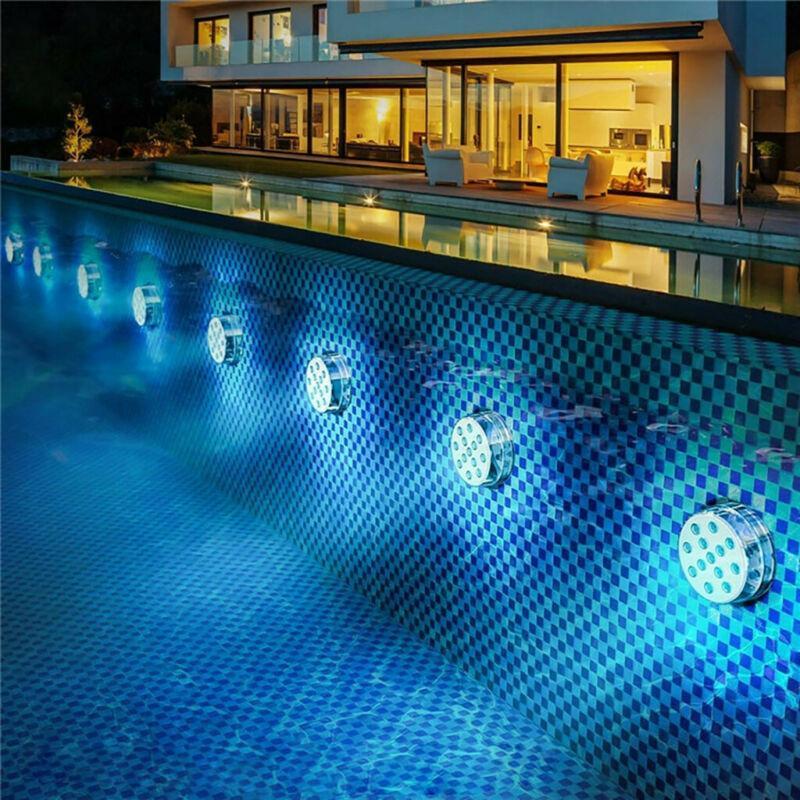 Waterdichte led-zwembadlamp met afstandsbediening, rgb-onderwaterlamp voor zwembad en spa