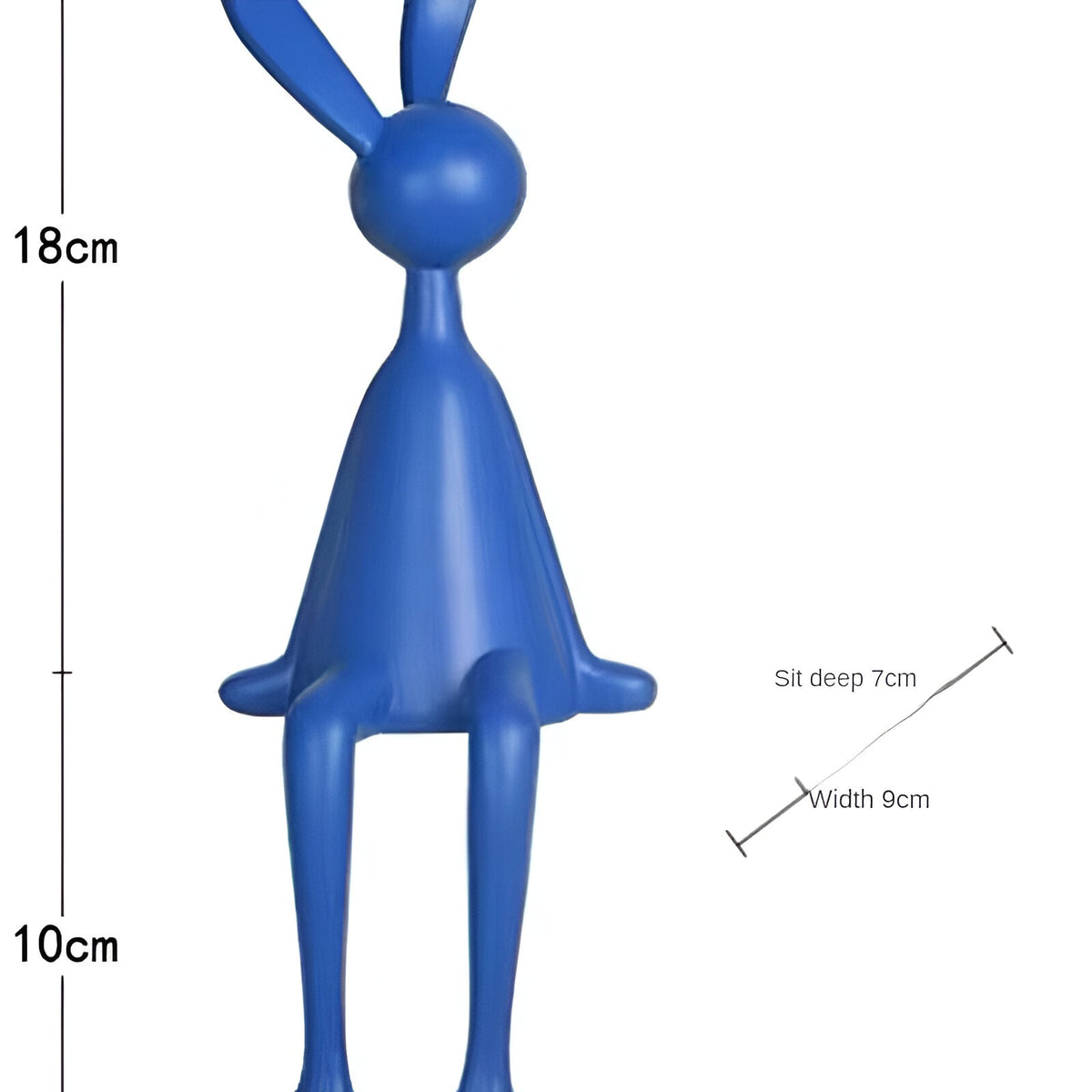 Moderne sitzende Osterhasen-Dekorationsfigur aus Kunstharz von ResinLux