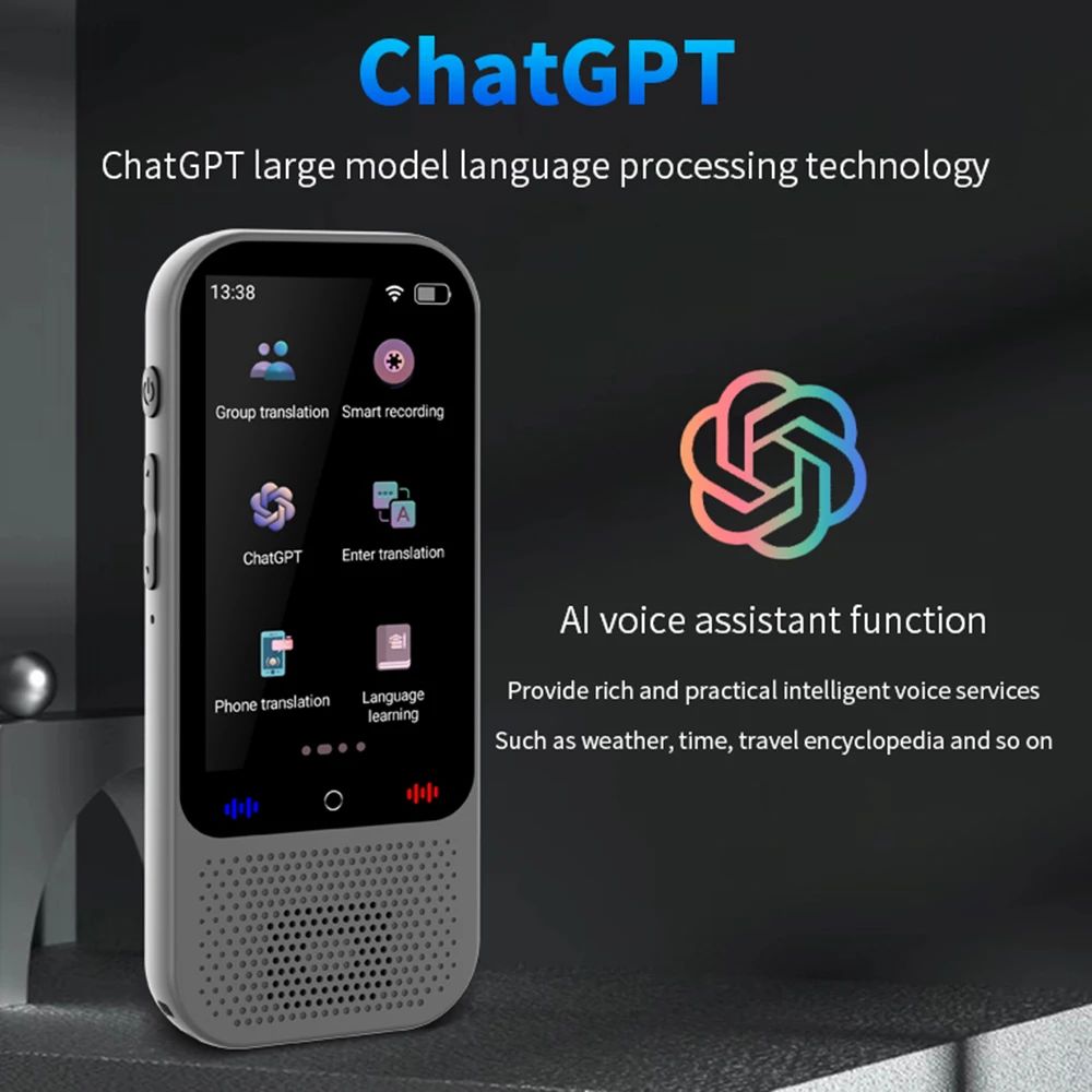 S80 Pro Sprachübersetzer mit Spracheingabe, Offline-Funktion, KI und 138 Sprachen