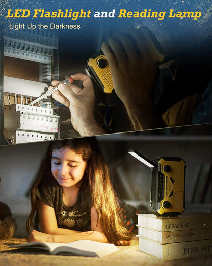 SafeSignal Notfallradio mit Taschenlampe, SOS-Alarm und Powerbank