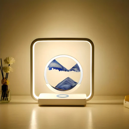 Lampada artistica SandAura 3D con sabbia e LED, per un'illuminazione d'atmosfera
