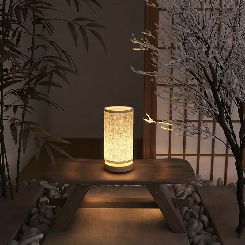 Lampada notturna minimalista in legno SimpleGlow con luce calda