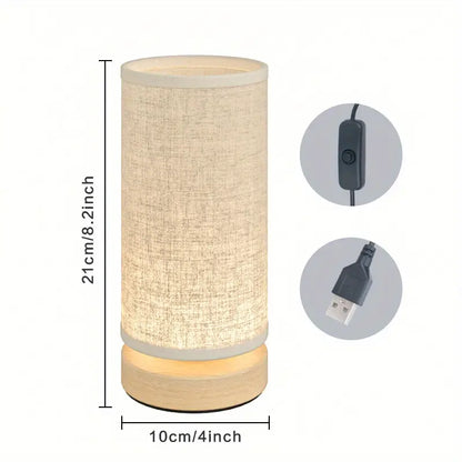 Lampada notturna minimalista in legno SimpleGlow con luce calda