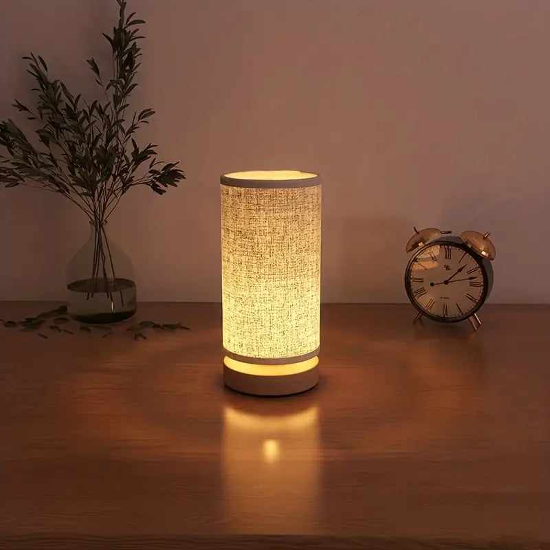 Lampada notturna minimalista in legno SimpleGlow con luce calda